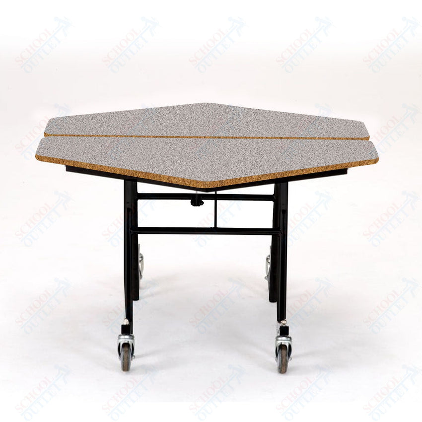 NPS Mobile Cafeteria Hexagon Table Shape Unit - 48" W x 48" L (National Public Seating NPS - MT48H) - SchoolOutlet