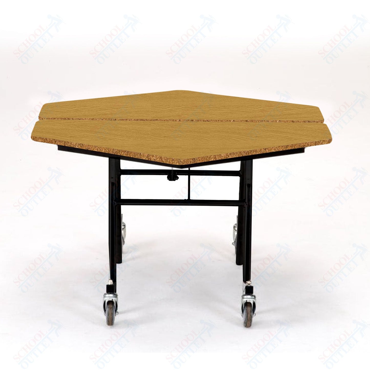 NPS Mobile Cafeteria Hexagon Table Shape Unit - 48" W x 48" L (National Public Seating NPS - MT48H) - SchoolOutlet