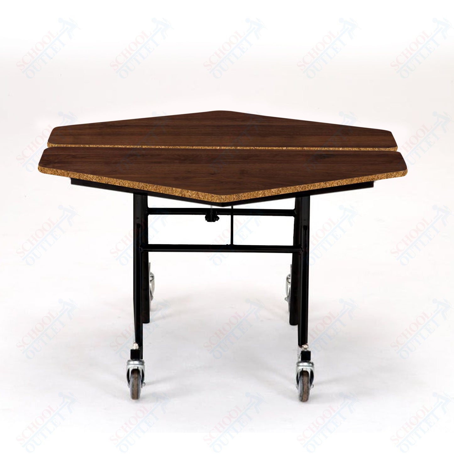 NPS Mobile Cafeteria Hexagon Table Shape Unit - 48" W x 48" L (National Public Seating NPS - MT48H) - SchoolOutlet