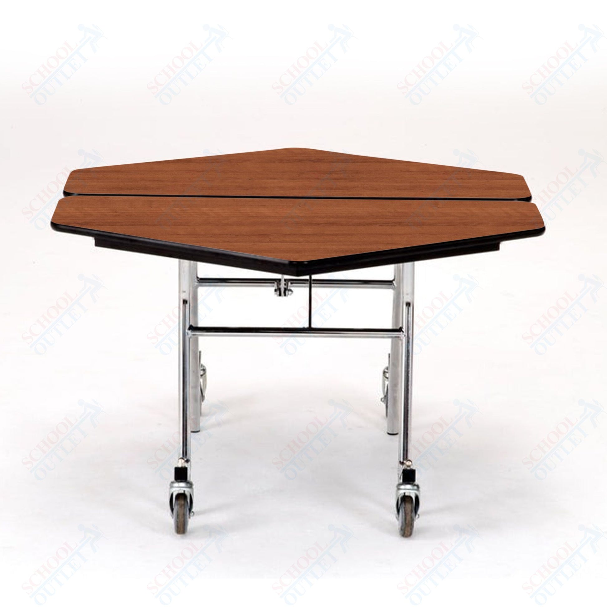 NPS Mobile Cafeteria Hexagon Table Shape Unit - 48" W x 48" L (National Public Seating NPS - MT48H) - SchoolOutlet