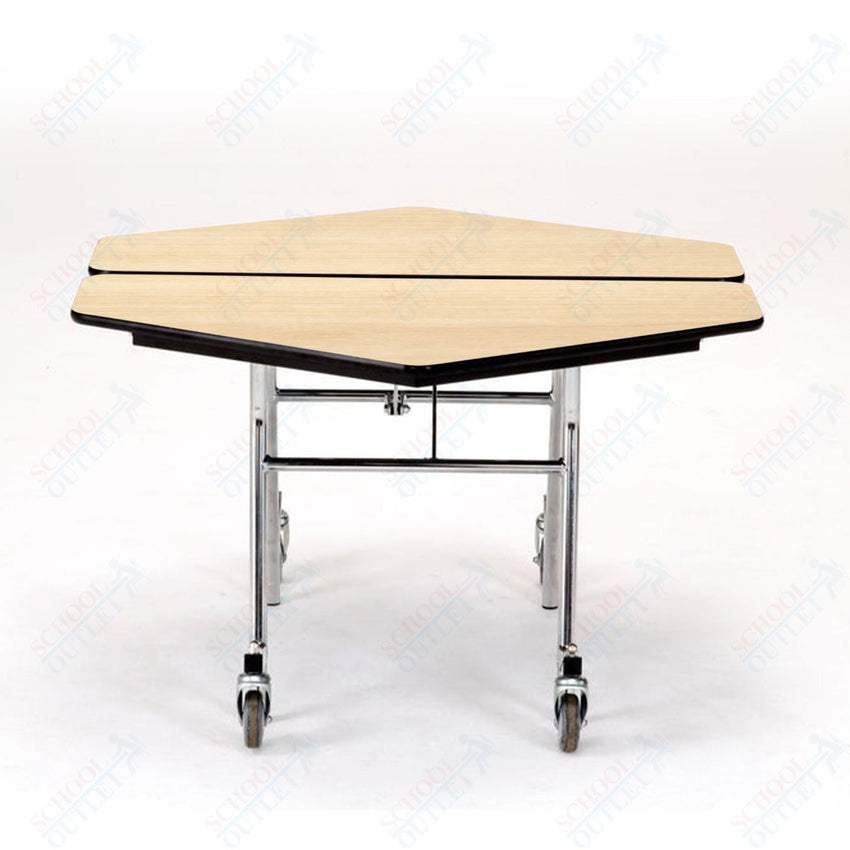 NPS Mobile Cafeteria Hexagon Table Shape Unit - 48" W x 48" L (National Public Seating NPS - MT48H) - SchoolOutlet