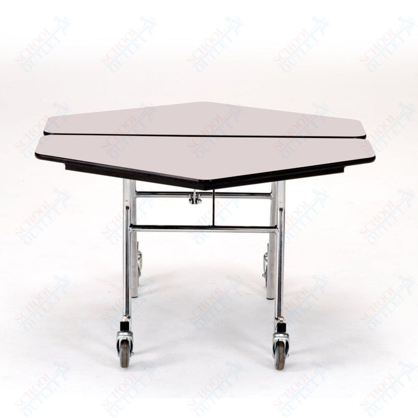 NPS Mobile Cafeteria Hexagon Table Shape Unit - 48" W x 48" L (National Public Seating NPS - MT48H) - SchoolOutlet