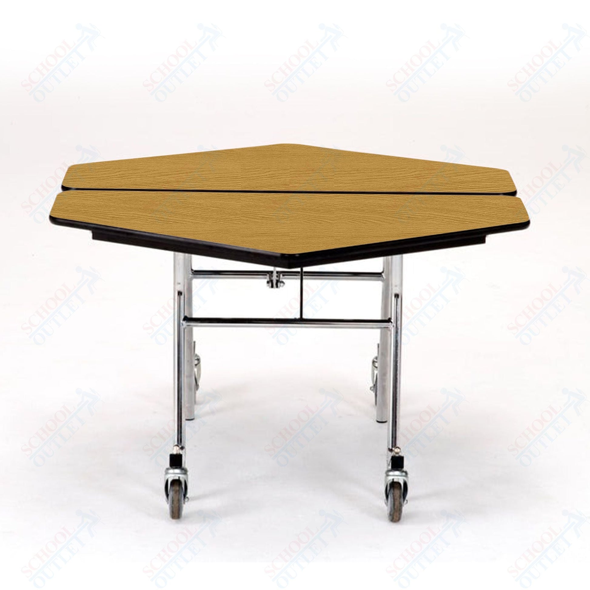 NPS Mobile Cafeteria Hexagon Table Shape Unit - 48" W x 48" L (National Public Seating NPS - MT48H) - SchoolOutlet