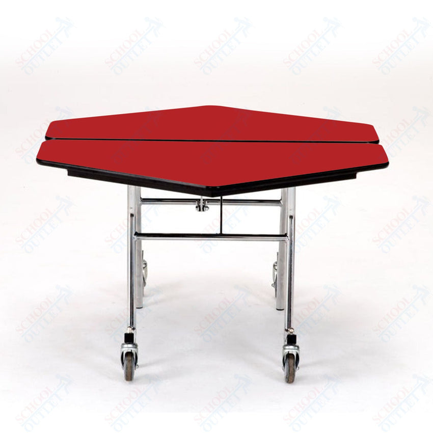 NPS Mobile Cafeteria Hexagon Table Shape Unit - 48" W x 48" L (National Public Seating NPS - MT48H) - SchoolOutlet