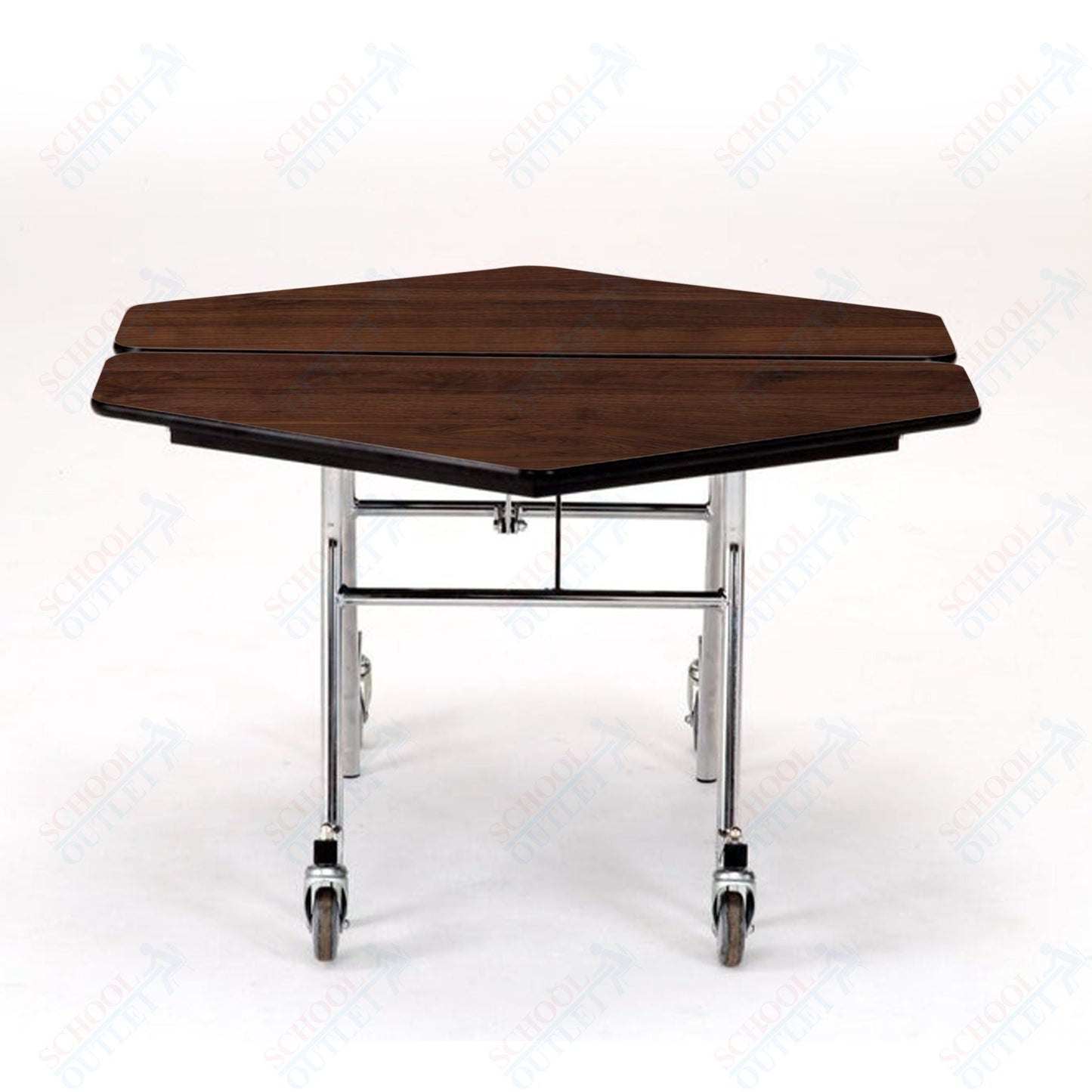 NPS Mobile Cafeteria Hexagon Table Shape Unit - 48" W x 48" L (National Public Seating NPS - MT48H) - SchoolOutlet