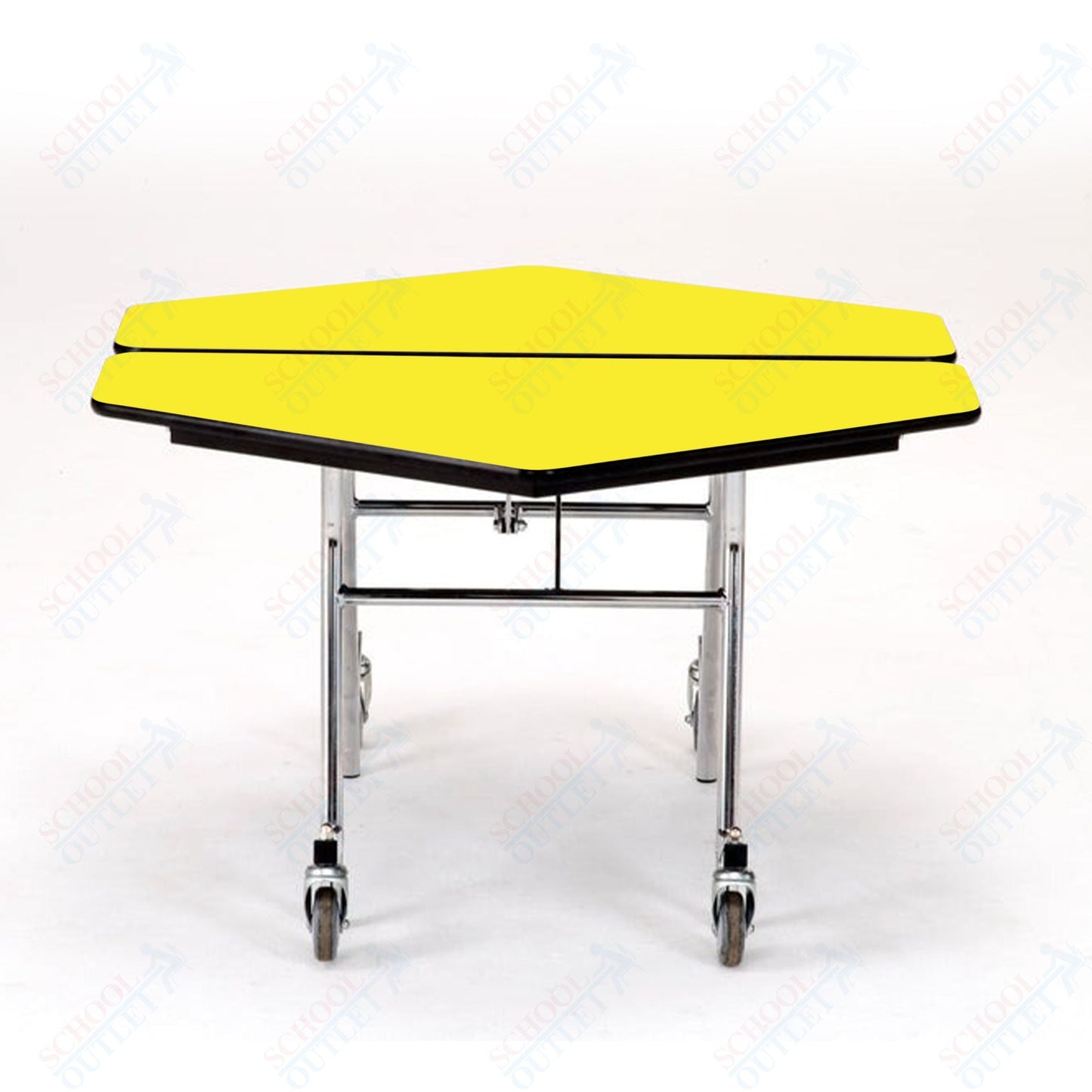 NPS Mobile Cafeteria Hexagon Table Shape Unit - 48" W x 48" L (National Public Seating NPS - MT48H) - SchoolOutlet