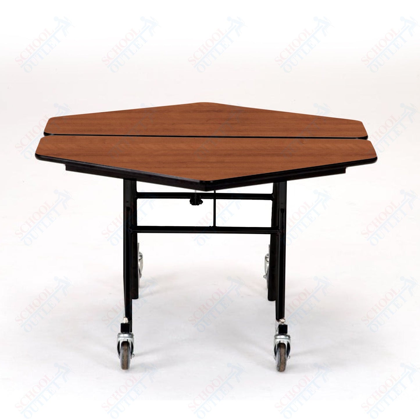 NPS Mobile Cafeteria Hexagon Table Shape Unit - 48" W x 48" L (National Public Seating NPS - MT48H) - SchoolOutlet