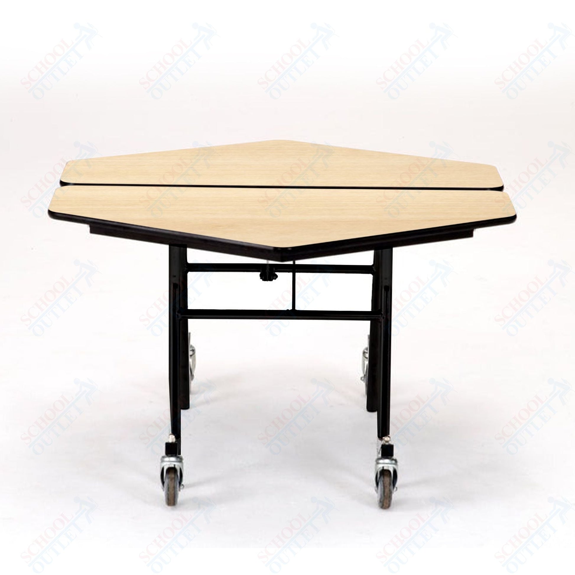 NPS Mobile Cafeteria Hexagon Table Shape Unit - 48" W x 48" L (National Public Seating NPS - MT48H) - SchoolOutlet