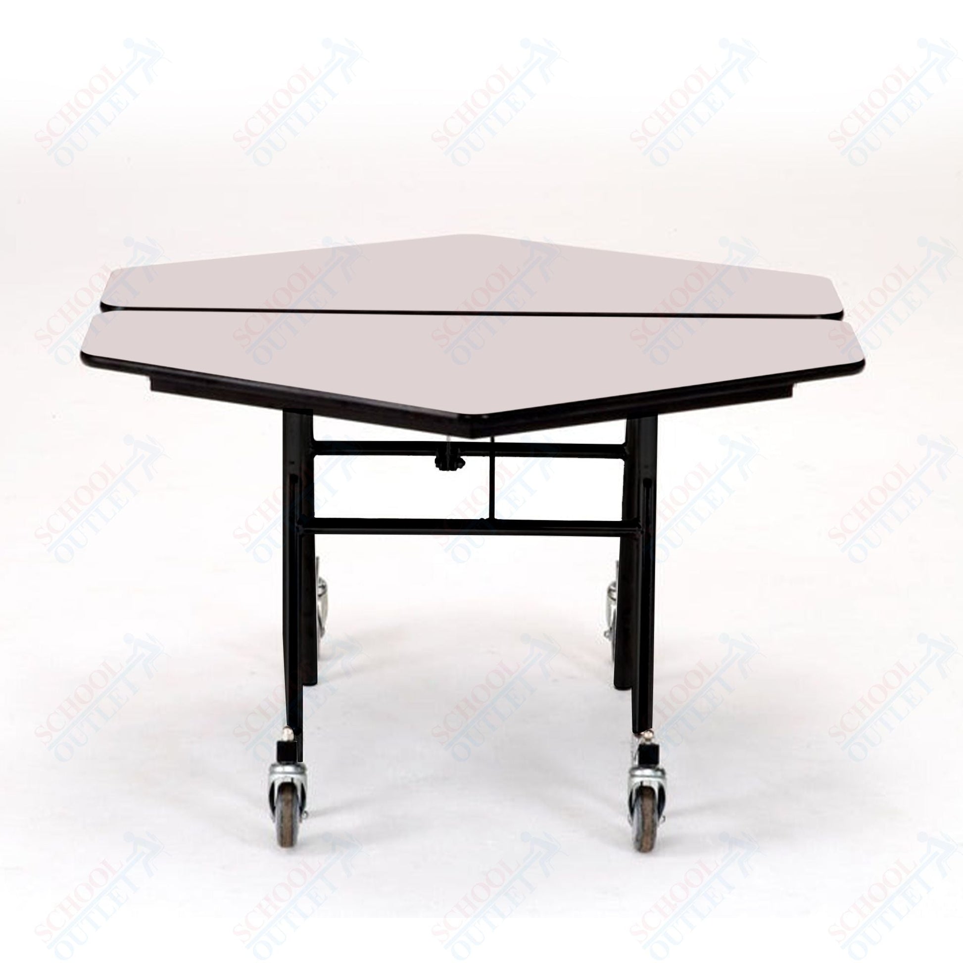 NPS Mobile Cafeteria Hexagon Table Shape Unit - 48" W x 48" L (National Public Seating NPS - MT48H) - SchoolOutlet