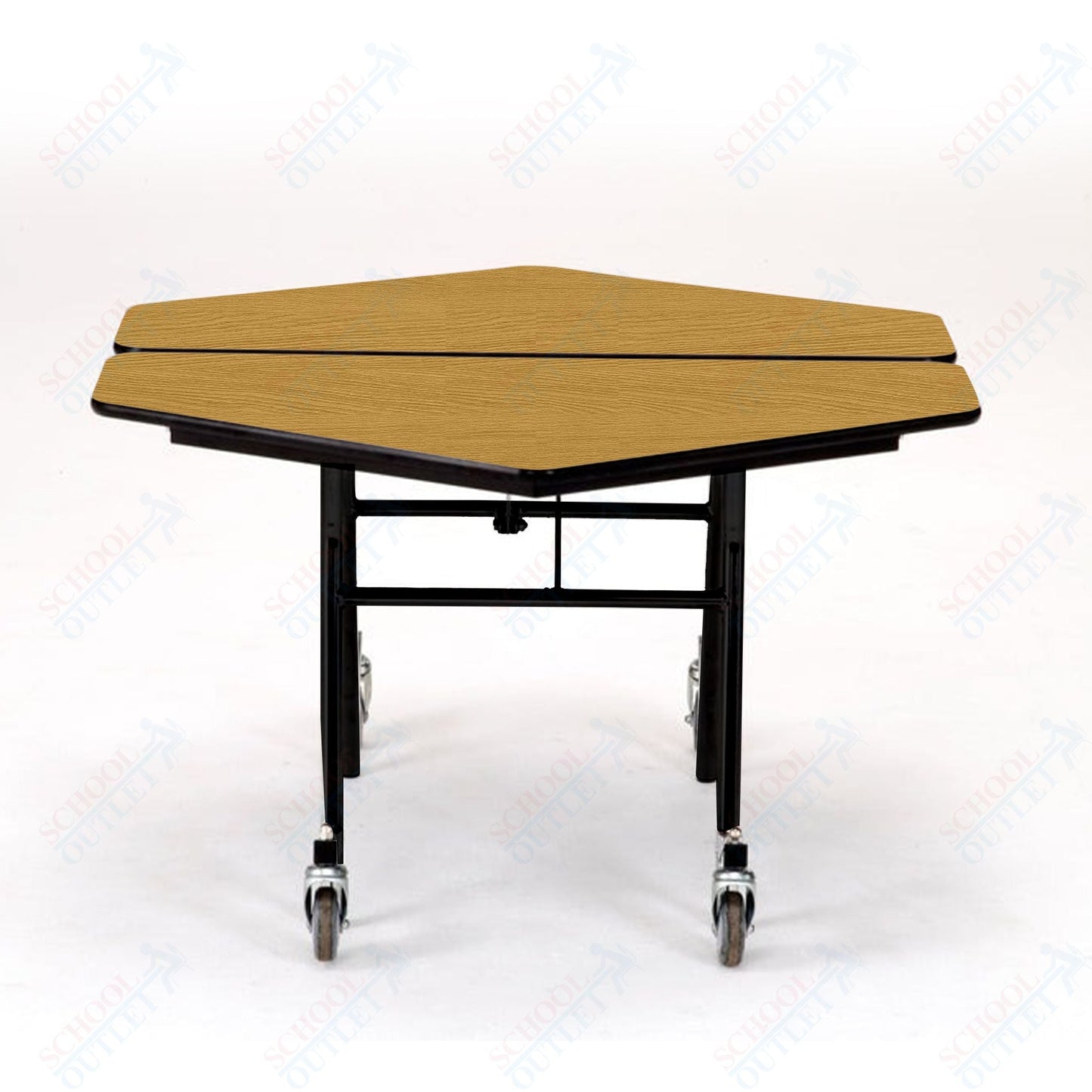 NPS Mobile Cafeteria Hexagon Table Shape Unit - 48" W x 48" L (National Public Seating NPS - MT48H) - SchoolOutlet