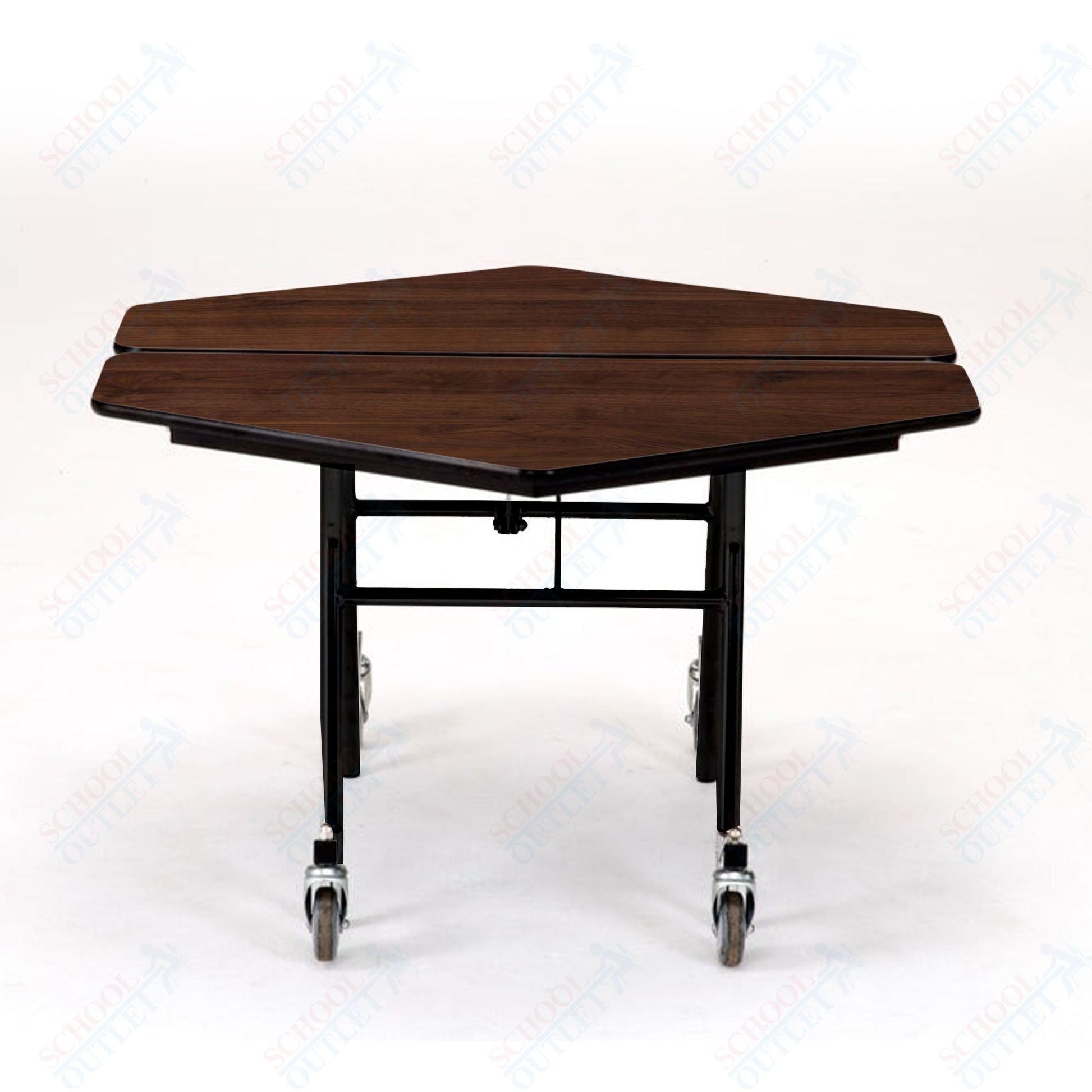 NPS Mobile Cafeteria Hexagon Table Shape Unit - 48" W x 48" L (National Public Seating NPS - MT48H) - SchoolOutlet