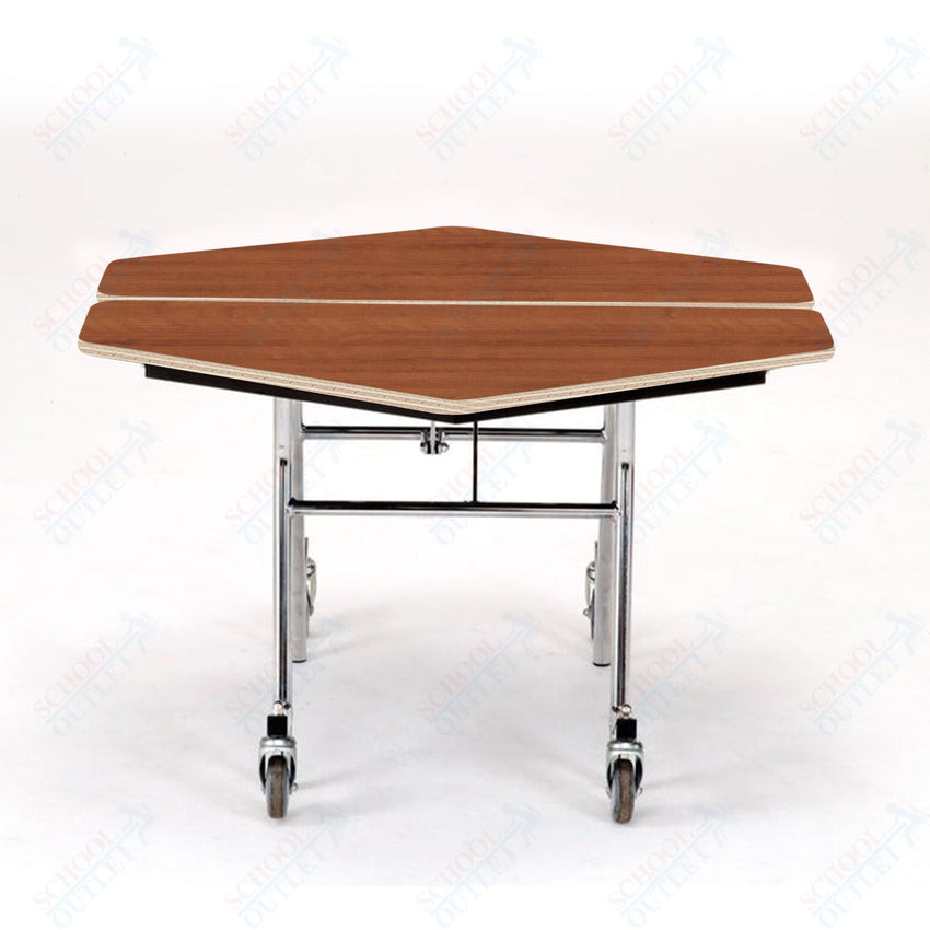 NPS Mobile Cafeteria Hexagon Table Shape Unit - 48" W x 48" L (National Public Seating NPS - MT48H) - SchoolOutlet