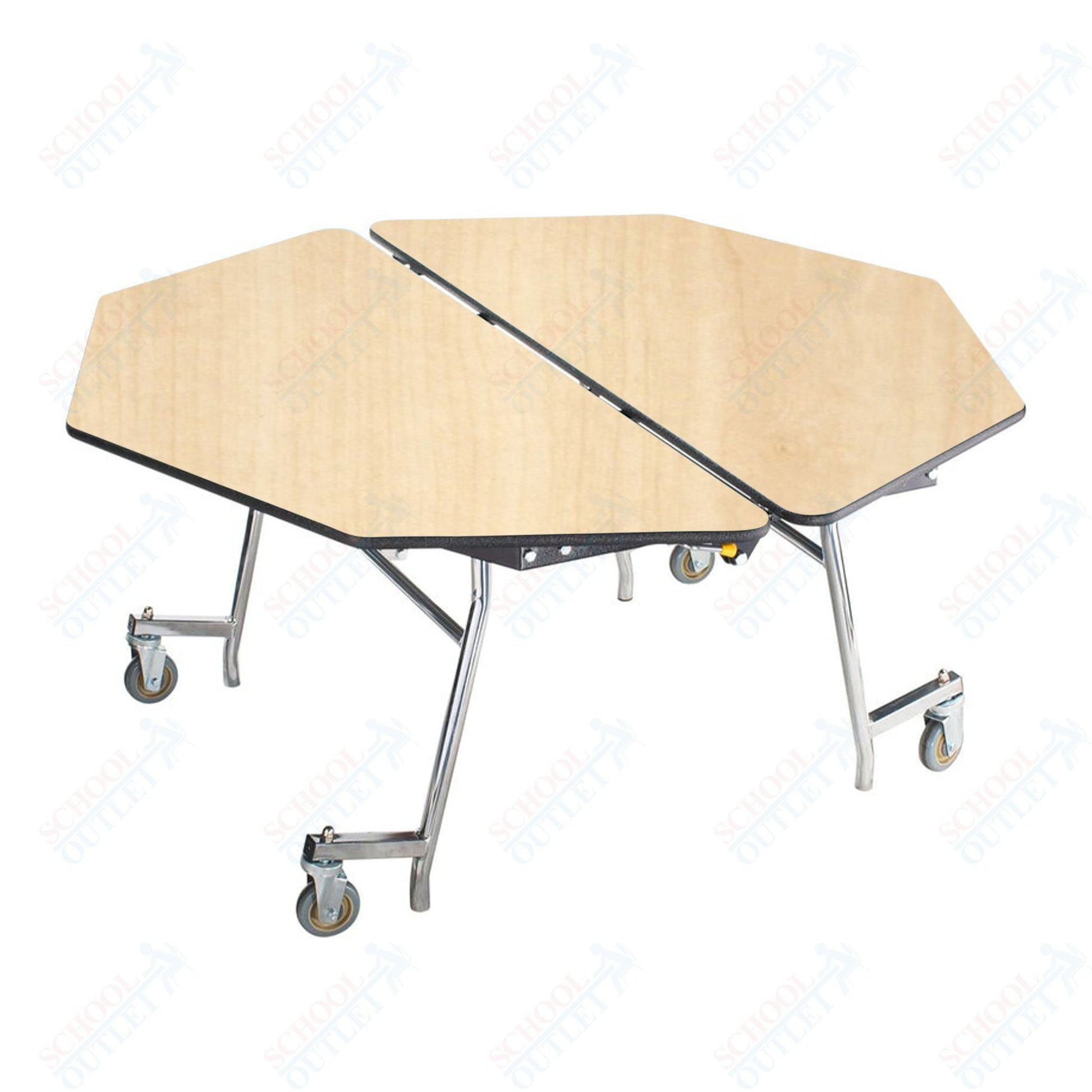 NPS Mobile Cafeteria Octagon Table Shape Unit - 60" W x 60" L (National Public Seating NPS - MT60O) - SchoolOutlet