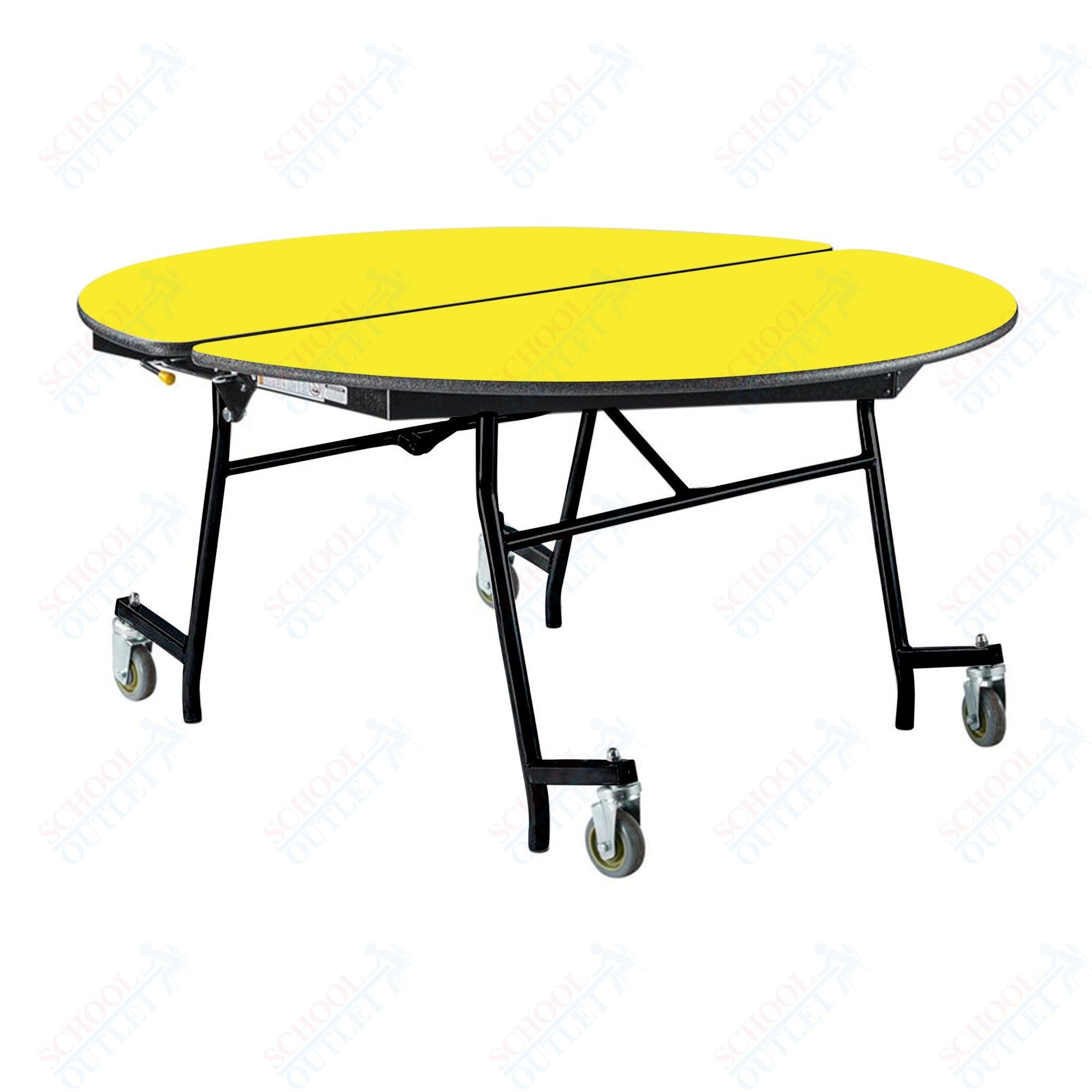 NPS Mobile Cafeteria Round Table Shape Unit - 60" W x 60" L (National Public Seating NPS - MT60R) - SchoolOutlet