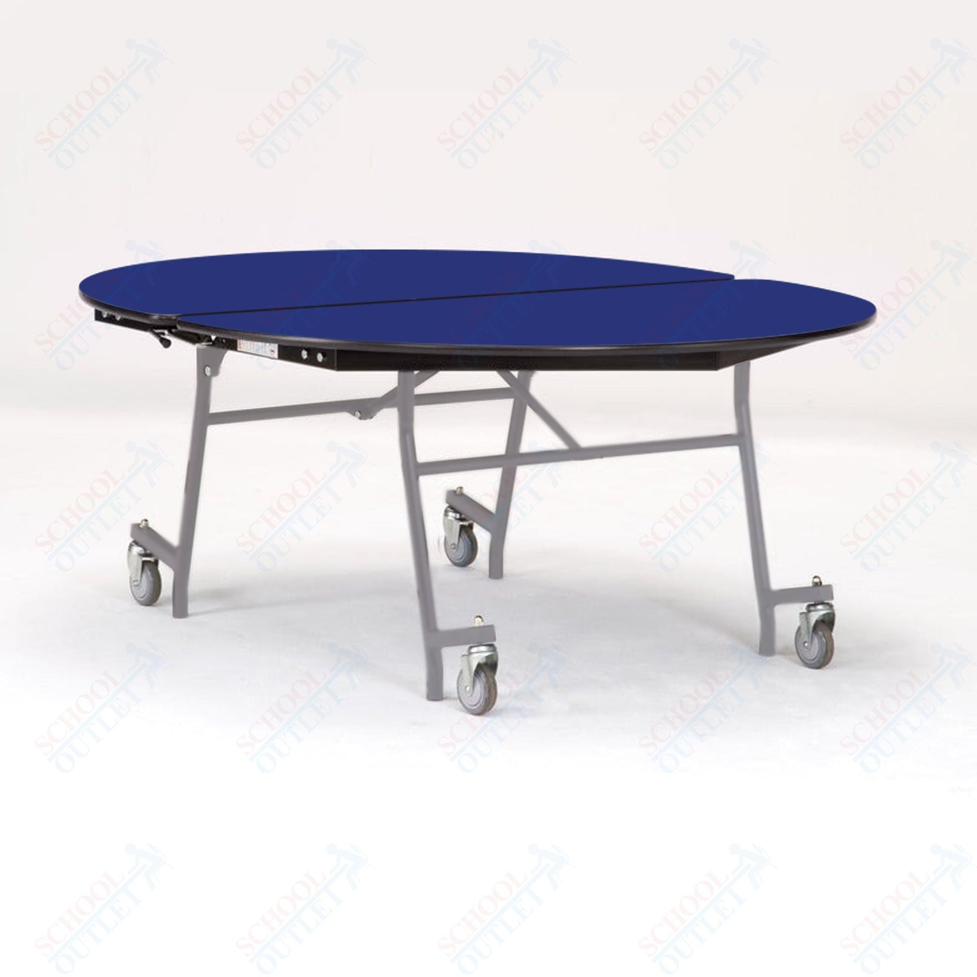 NPS Mobile Cafeteria Oval Table Shape Unit - 72" L x 60" W (National Public Seating NPS - MT72V) - SchoolOutlet