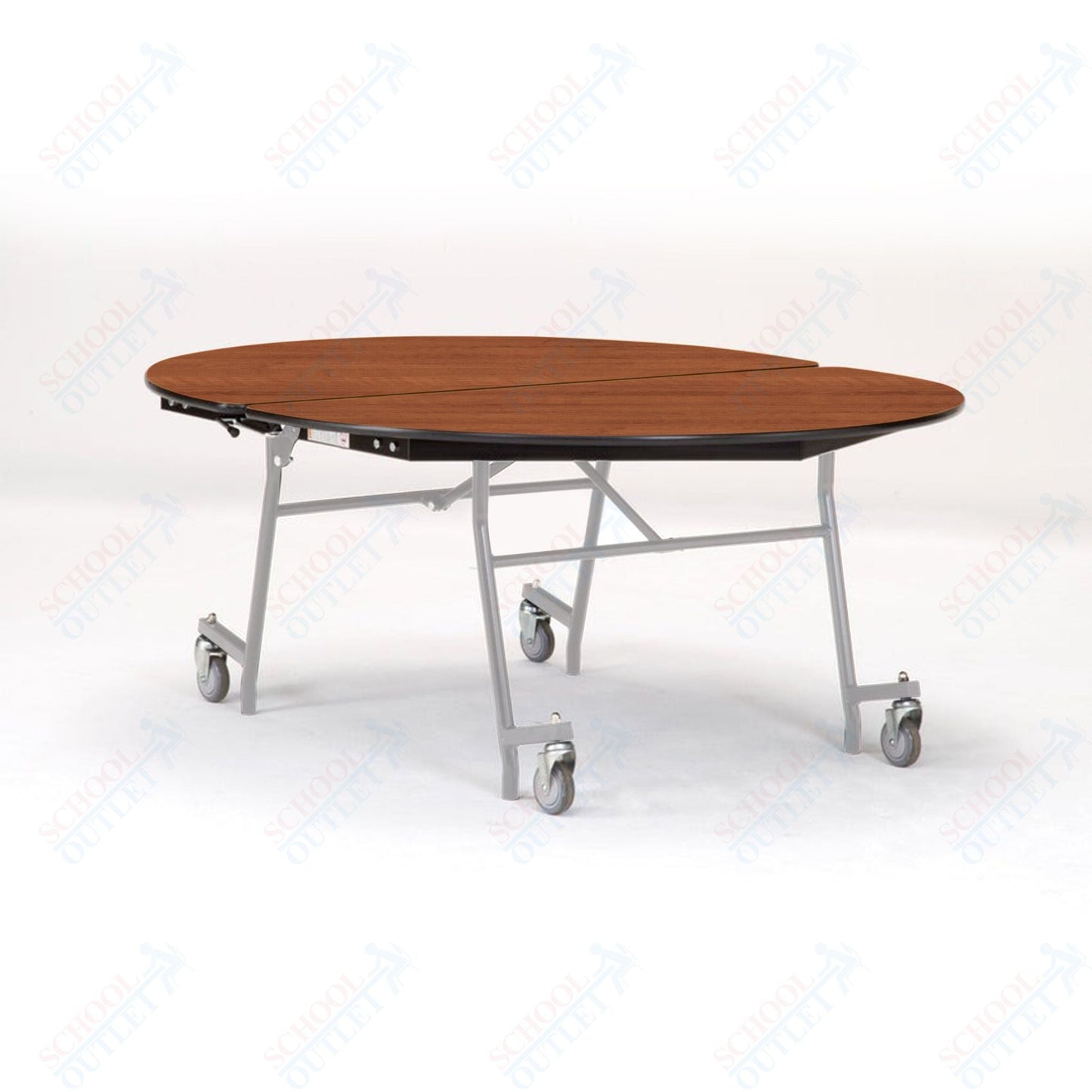 NPS Mobile Cafeteria Oval Table Shape Unit - 72" L x 60" W (National Public Seating NPS - MT72V) - SchoolOutlet