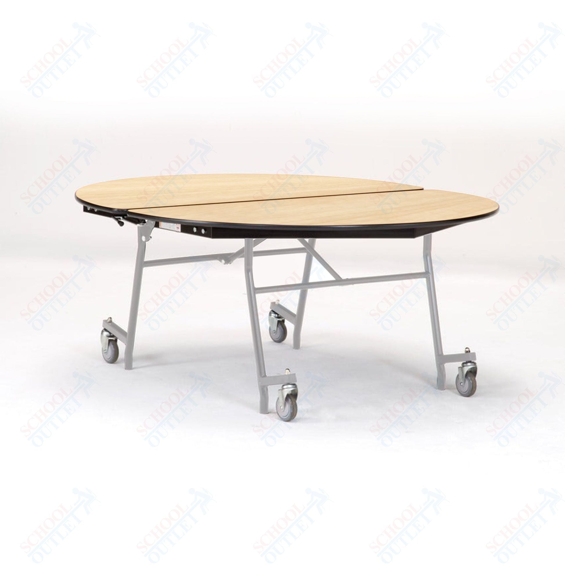 NPS Mobile Cafeteria Oval Table Shape Unit - 72" L x 60" W (National Public Seating NPS - MT72V) - SchoolOutlet