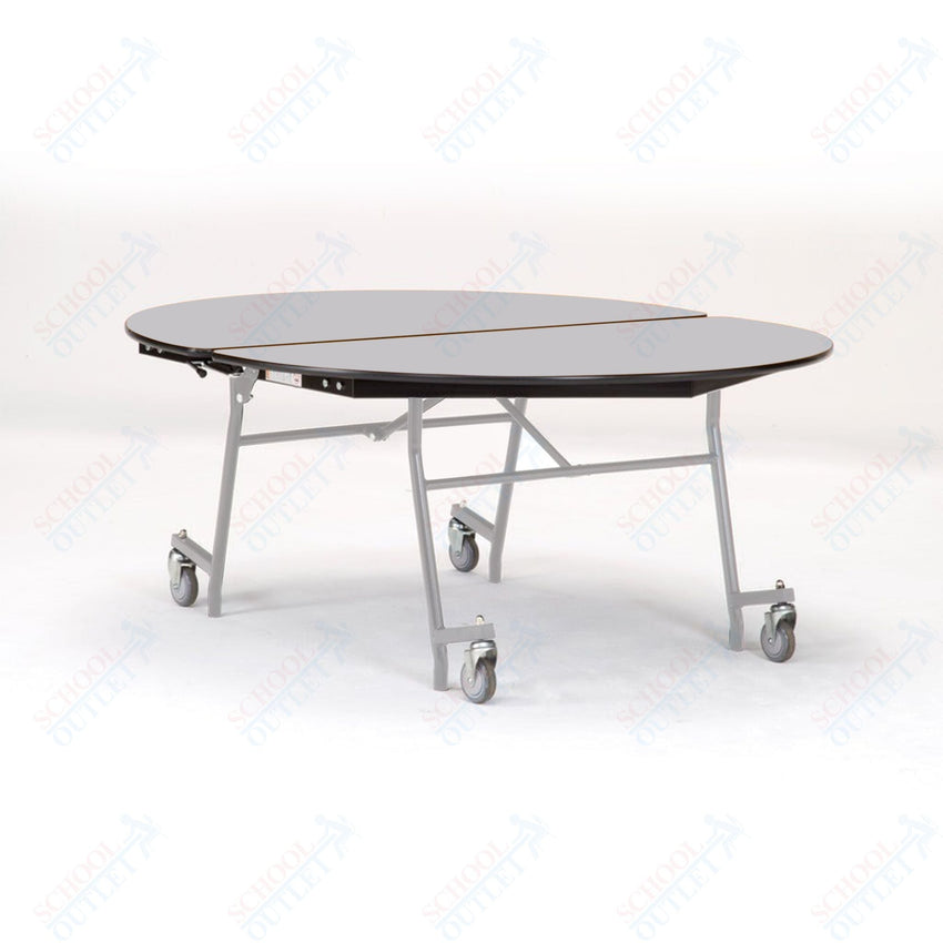 NPS Mobile Cafeteria Oval Table Shape Unit - 72" L x 60" W (National Public Seating NPS - MT72V) - SchoolOutlet