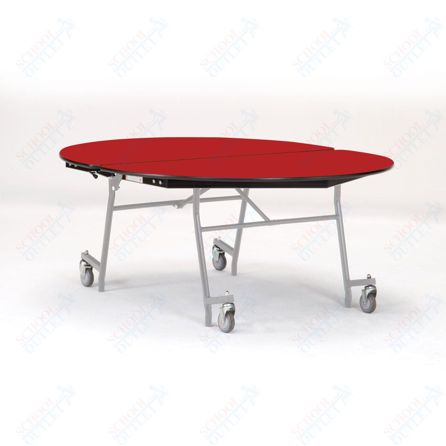 NPS Mobile Cafeteria Oval Table Shape Unit - 72" L x 60" W (National Public Seating NPS - MT72V) - SchoolOutlet