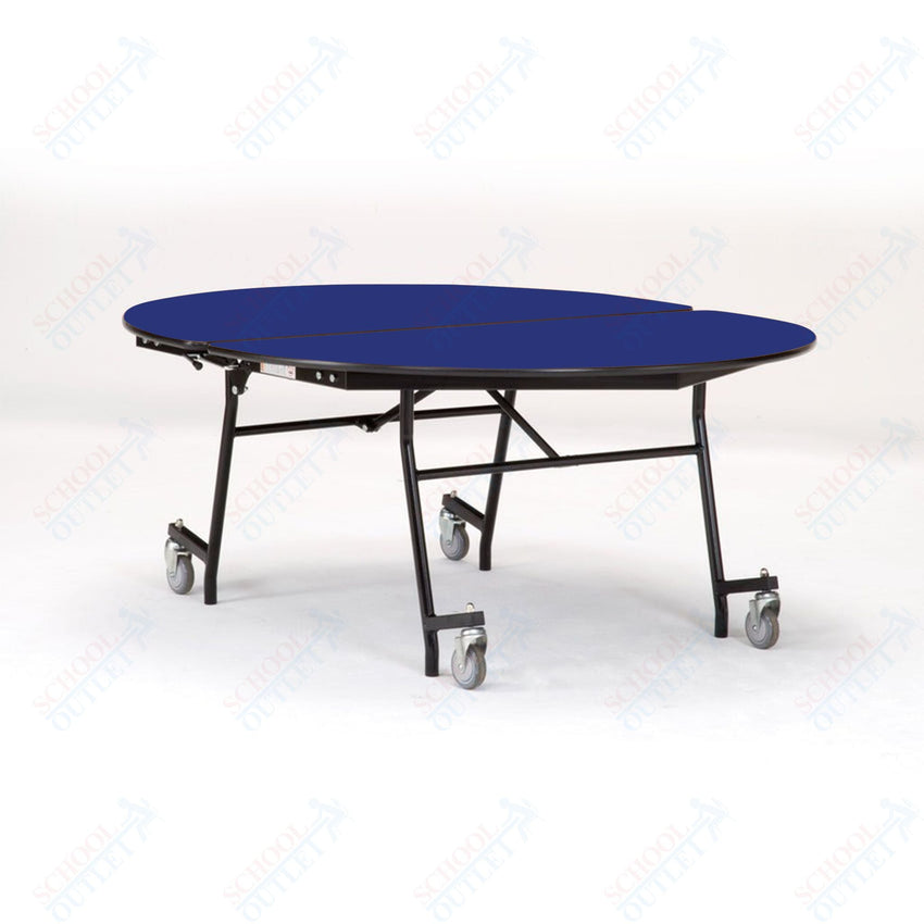 NPS Mobile Cafeteria Oval Table Shape Unit - 72" L x 60" W (National Public Seating NPS - MT72V) - SchoolOutlet