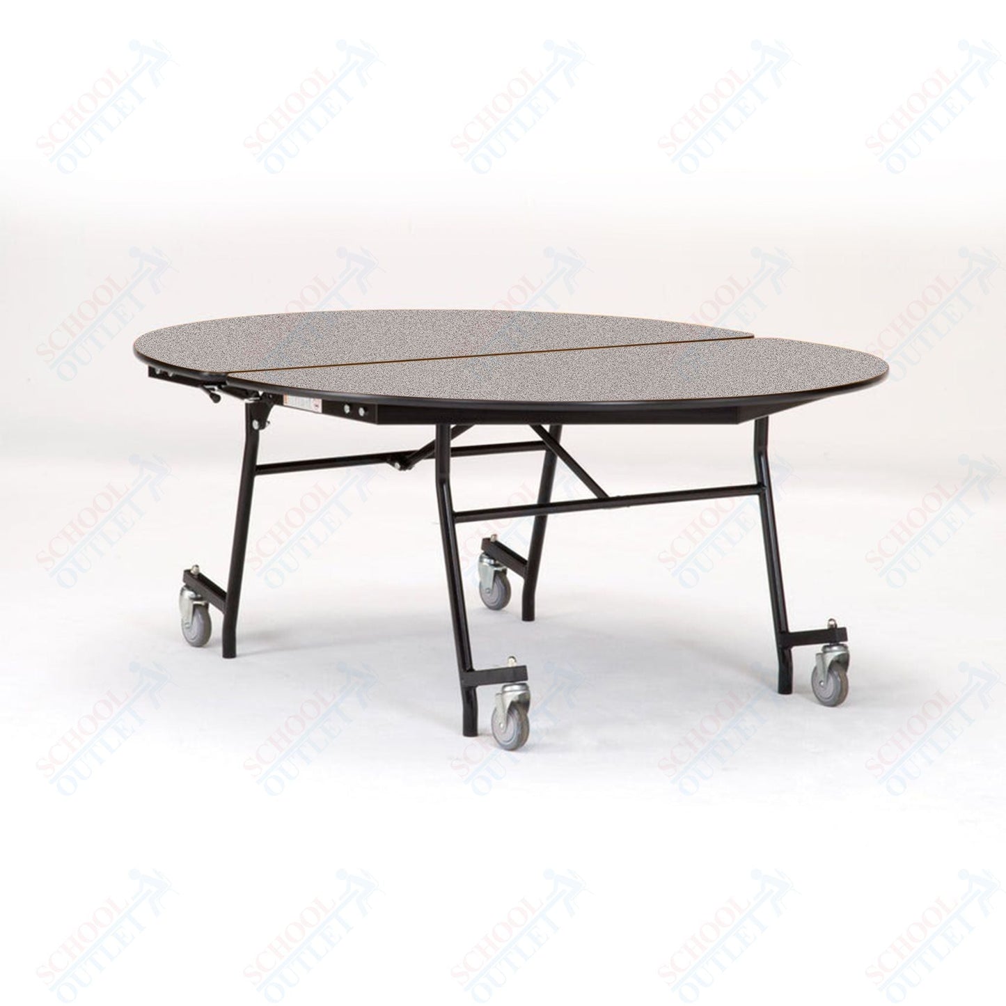 NPS Mobile Cafeteria Oval Table Shape Unit - 72" L x 60" W (National Public Seating NPS - MT72V) - SchoolOutlet