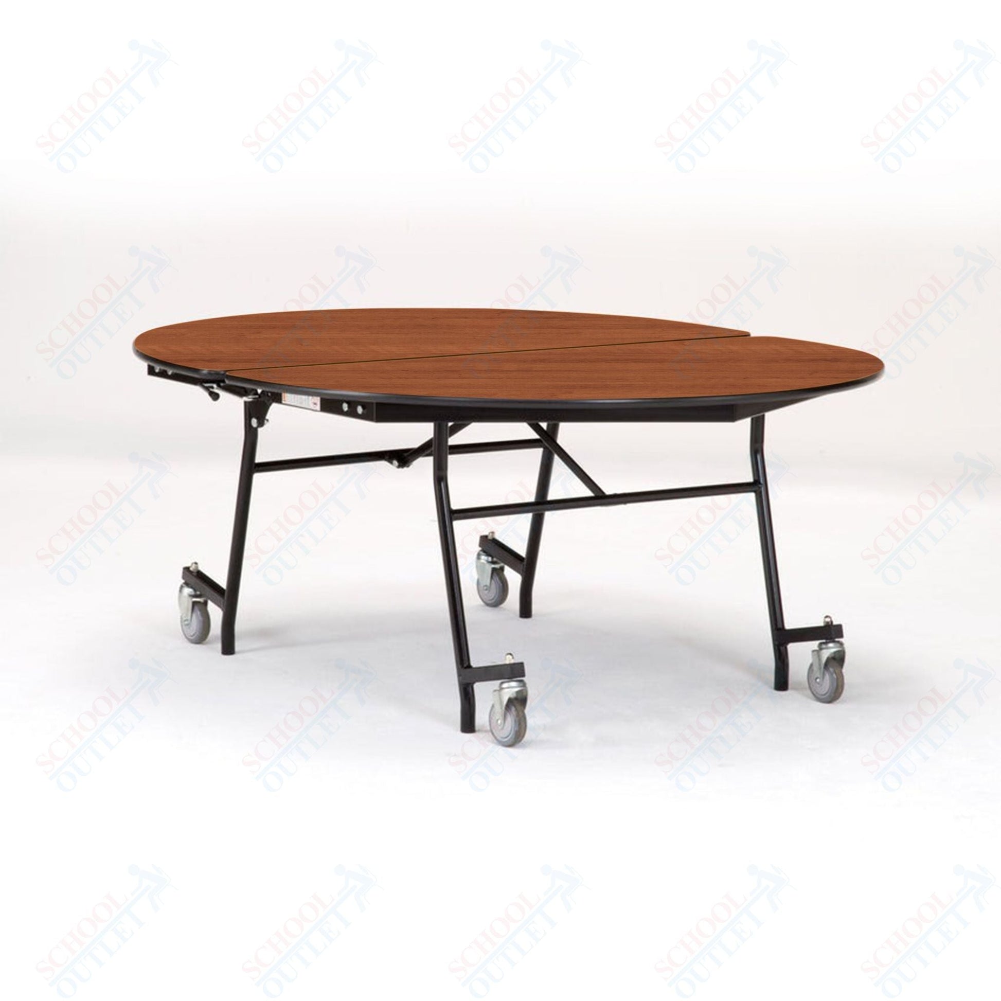 NPS Mobile Cafeteria Oval Table Shape Unit - 72" L x 60" W (National Public Seating NPS - MT72V) - SchoolOutlet