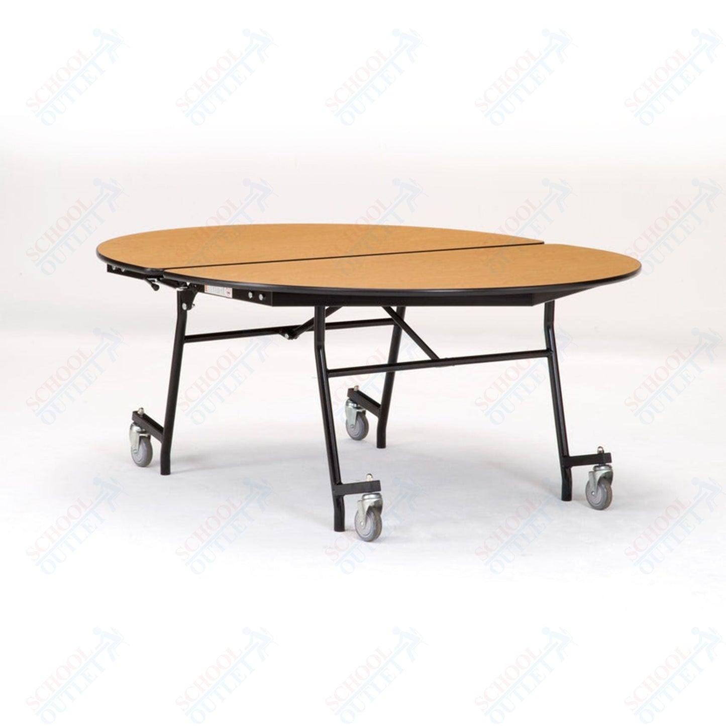 NPS Mobile Cafeteria Oval Table Shape Unit - 72" L x 60" W (National Public Seating NPS - MT72V) - SchoolOutlet