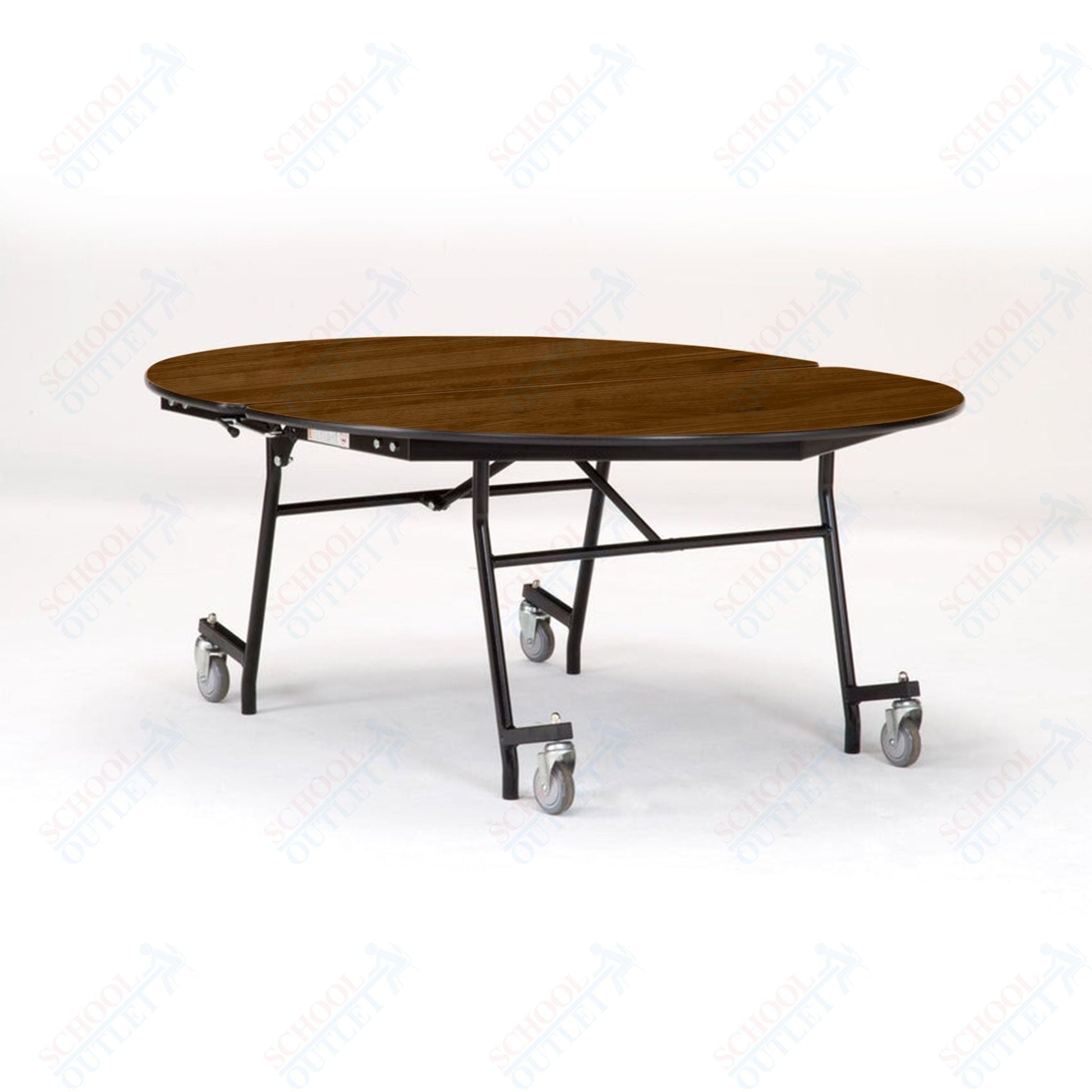 NPS Mobile Cafeteria Oval Table Shape Unit - 72" L x 60" W (National Public Seating NPS - MT72V) - SchoolOutlet