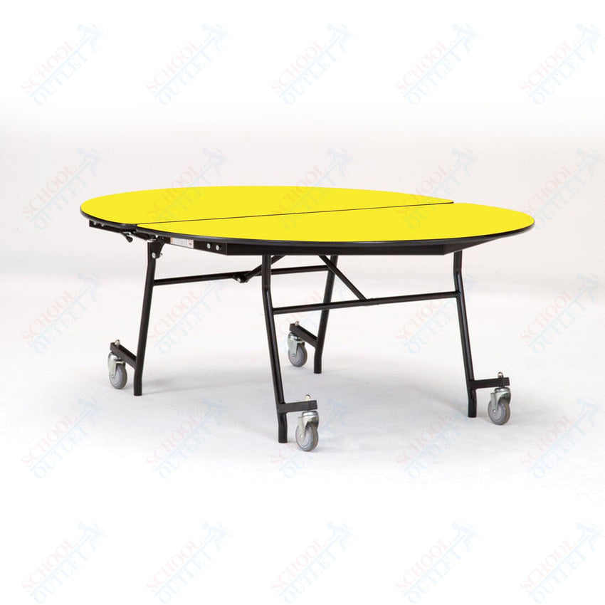 NPS Mobile Cafeteria Oval Table Shape Unit - 72" L x 60" W (National Public Seating NPS - MT72V) - SchoolOutlet