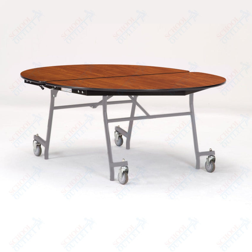 NPS Mobile Cafeteria Oval Table Shape Unit - 72" L x 60" W (National Public Seating NPS - MT72V) - SchoolOutlet