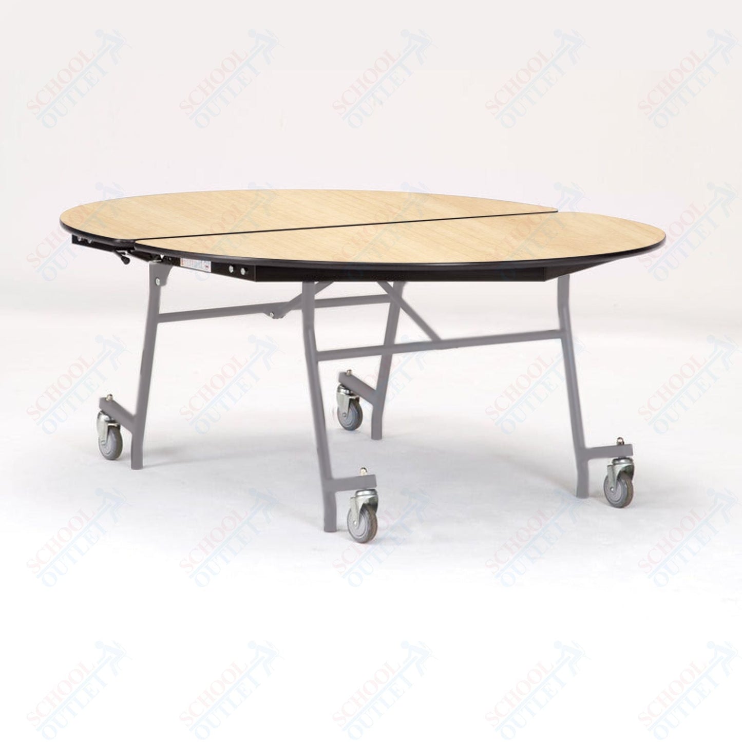 NPS Mobile Cafeteria Oval Table Shape Unit - 72" L x 60" W (National Public Seating NPS - MT72V) - SchoolOutlet