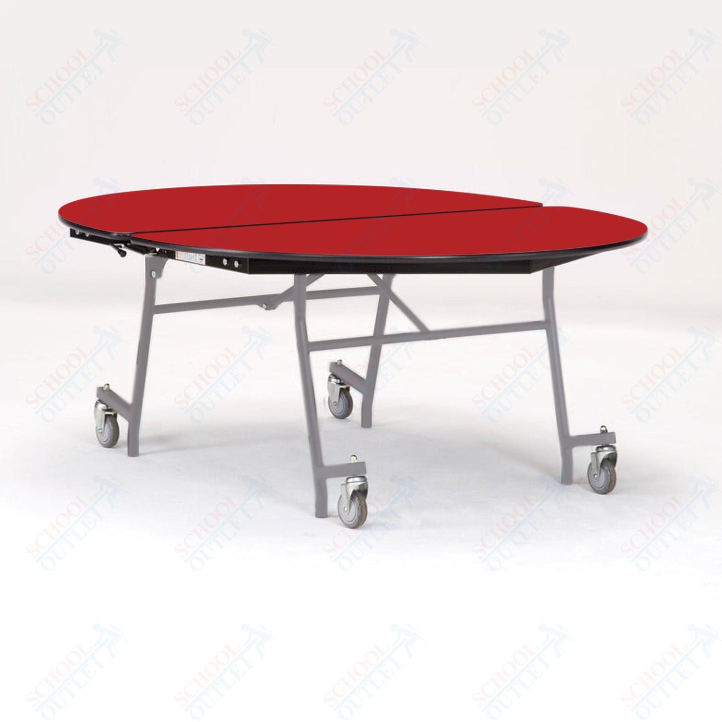 NPS Mobile Cafeteria Oval Table Shape Unit - 72" L x 60" W (National Public Seating NPS - MT72V) - SchoolOutlet