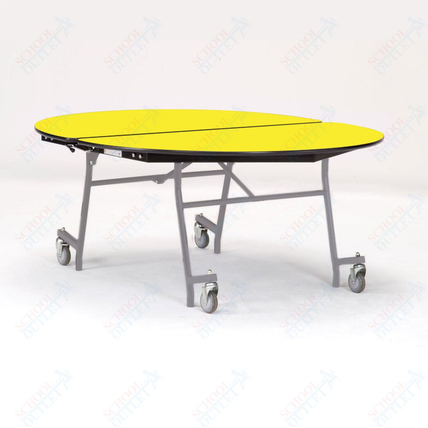 NPS Mobile Cafeteria Oval Table Shape Unit - 72" L x 60" W (National Public Seating NPS - MT72V) - SchoolOutlet