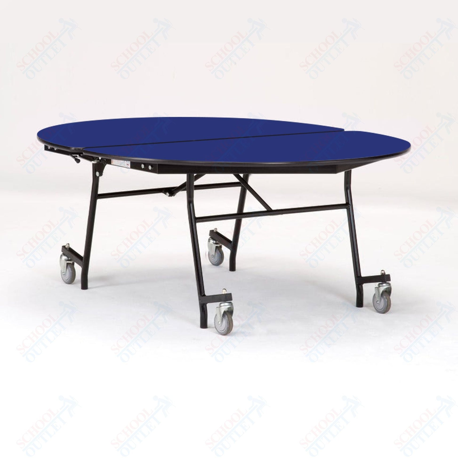 NPS Mobile Cafeteria Oval Table Shape Unit - 72" L x 60" W (National Public Seating NPS - MT72V) - SchoolOutlet