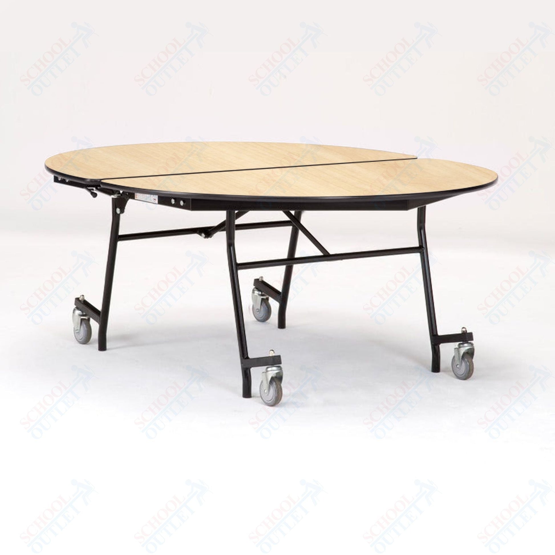 NPS Mobile Cafeteria Oval Table Shape Unit - 72" L x 60" W (National Public Seating NPS - MT72V) - SchoolOutlet