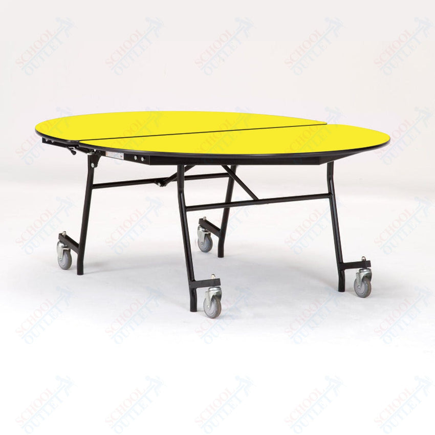 NPS Mobile Cafeteria Oval Table Shape Unit - 72" L x 60" W (National Public Seating NPS - MT72V) - SchoolOutlet