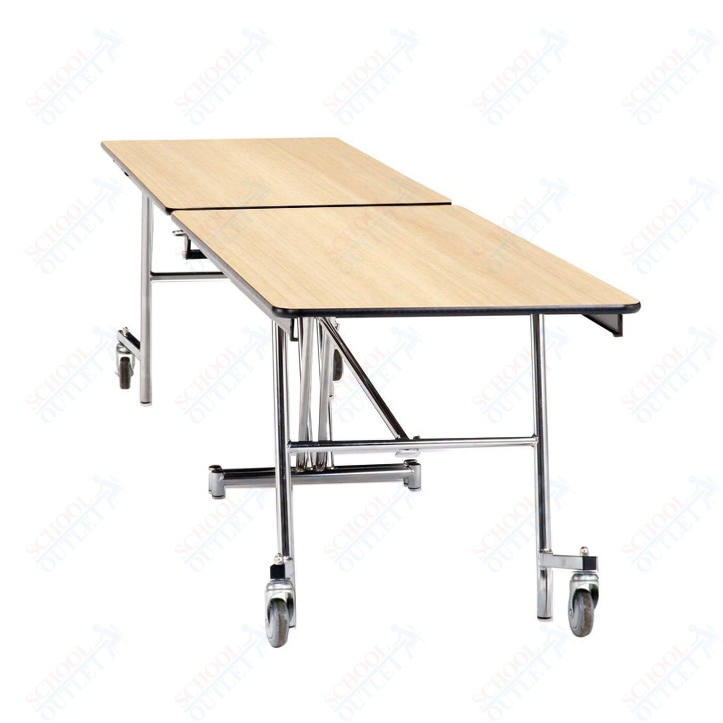 NPS Mobile Cafeteria Rectangle Table Shape Unit - 30" W x 97" L (National Public Seating NPS - MT8) - SchoolOutlet