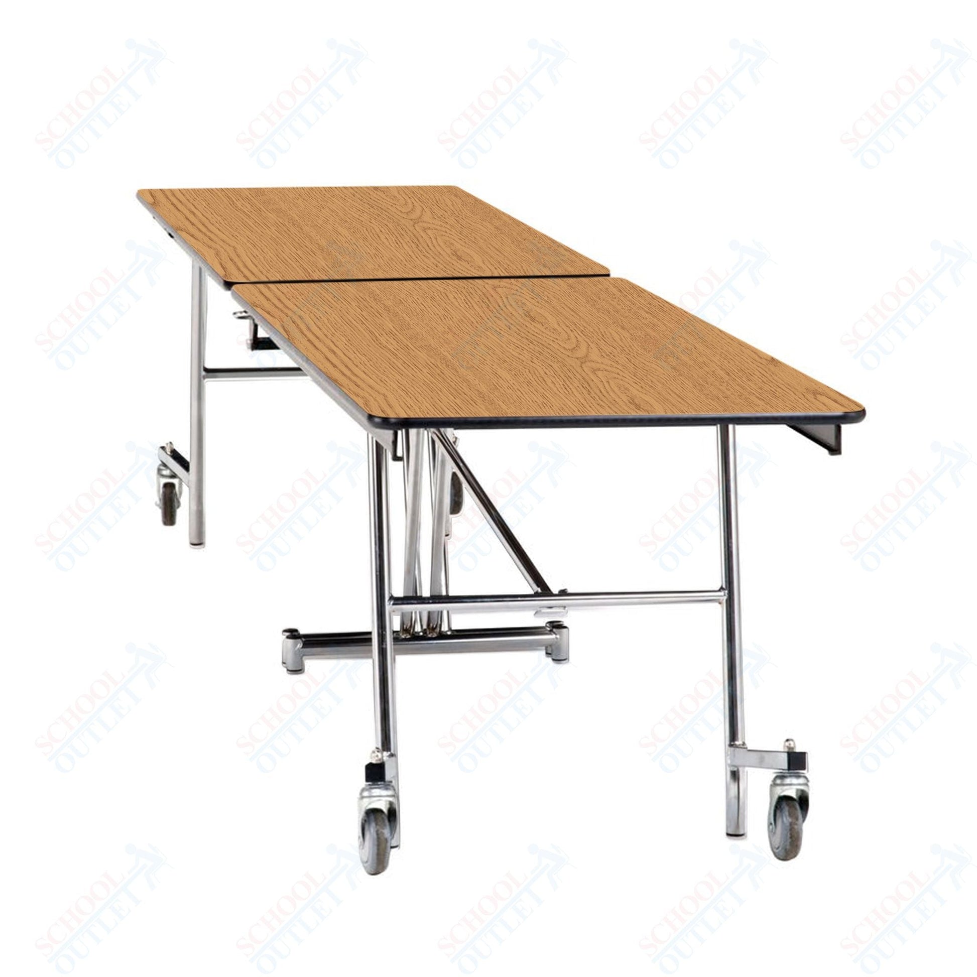 NPS Mobile Cafeteria Rectangle Table Shape Unit - 30" W x 97" L (National Public Seating NPS - MT8) - SchoolOutlet