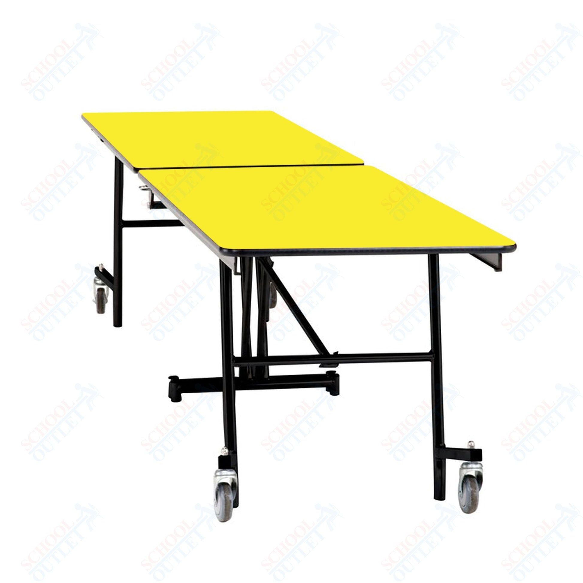 NPS Mobile Cafeteria Rectangle Table Shape Unit - 30" W x 97" L (National Public Seating NPS - MT8) - SchoolOutlet