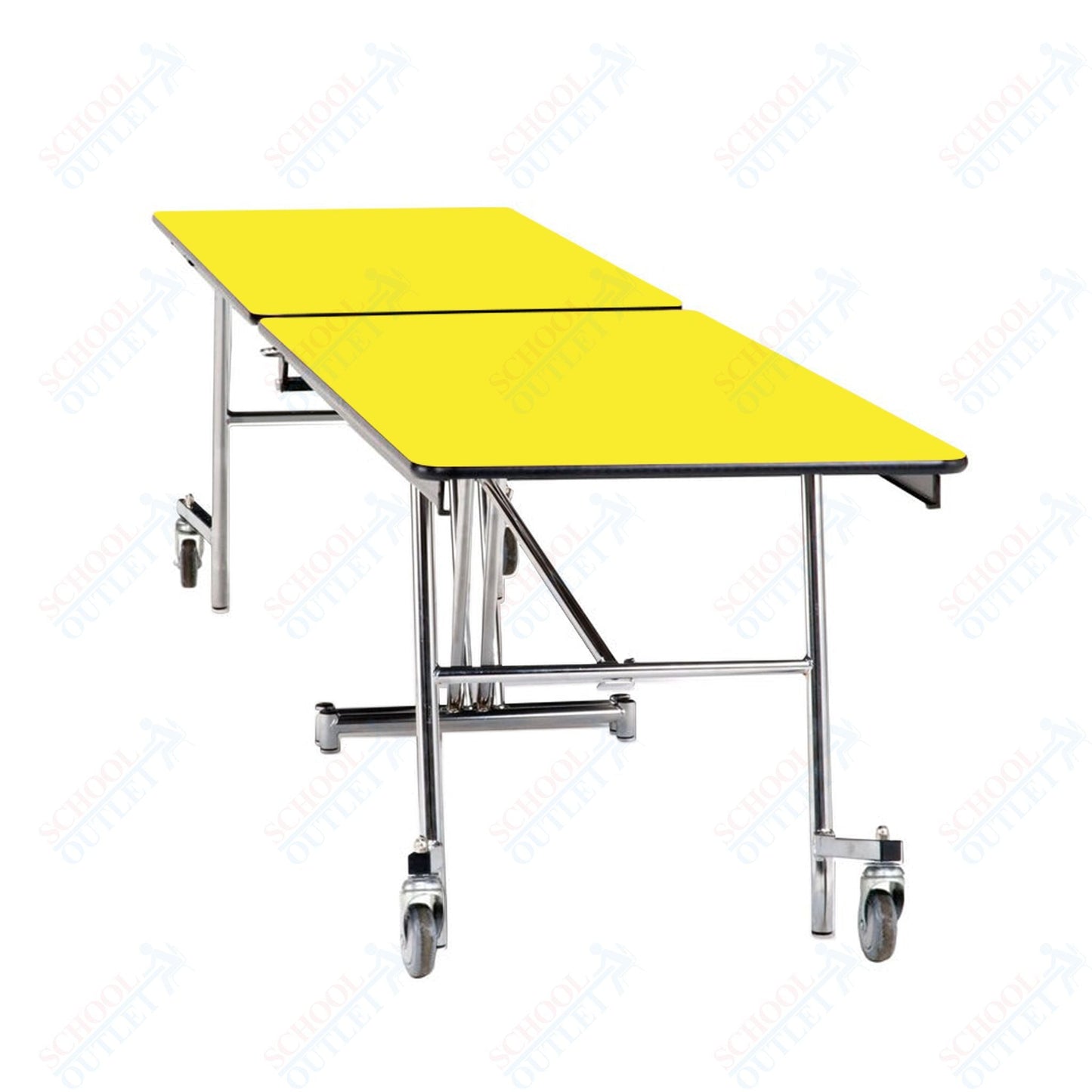 NPS Mobile Cafeteria Rectangle Table Shape Unit - 30" W x 97" L (National Public Seating NPS - MT8) - SchoolOutlet