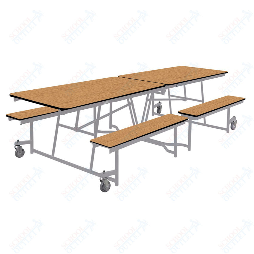 NPS Mobile Cafeteria Table - 30" W x 10' L - Seats 8 - 12 (National Public Seating NPS - MTFB10) - SchoolOutlet