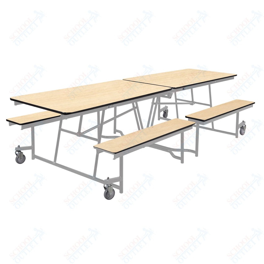 NPS Mobile Cafeteria Table - 30" W x 10' L - Seats 8 - 12 (National Public Seating NPS - MTFB10) - SchoolOutlet