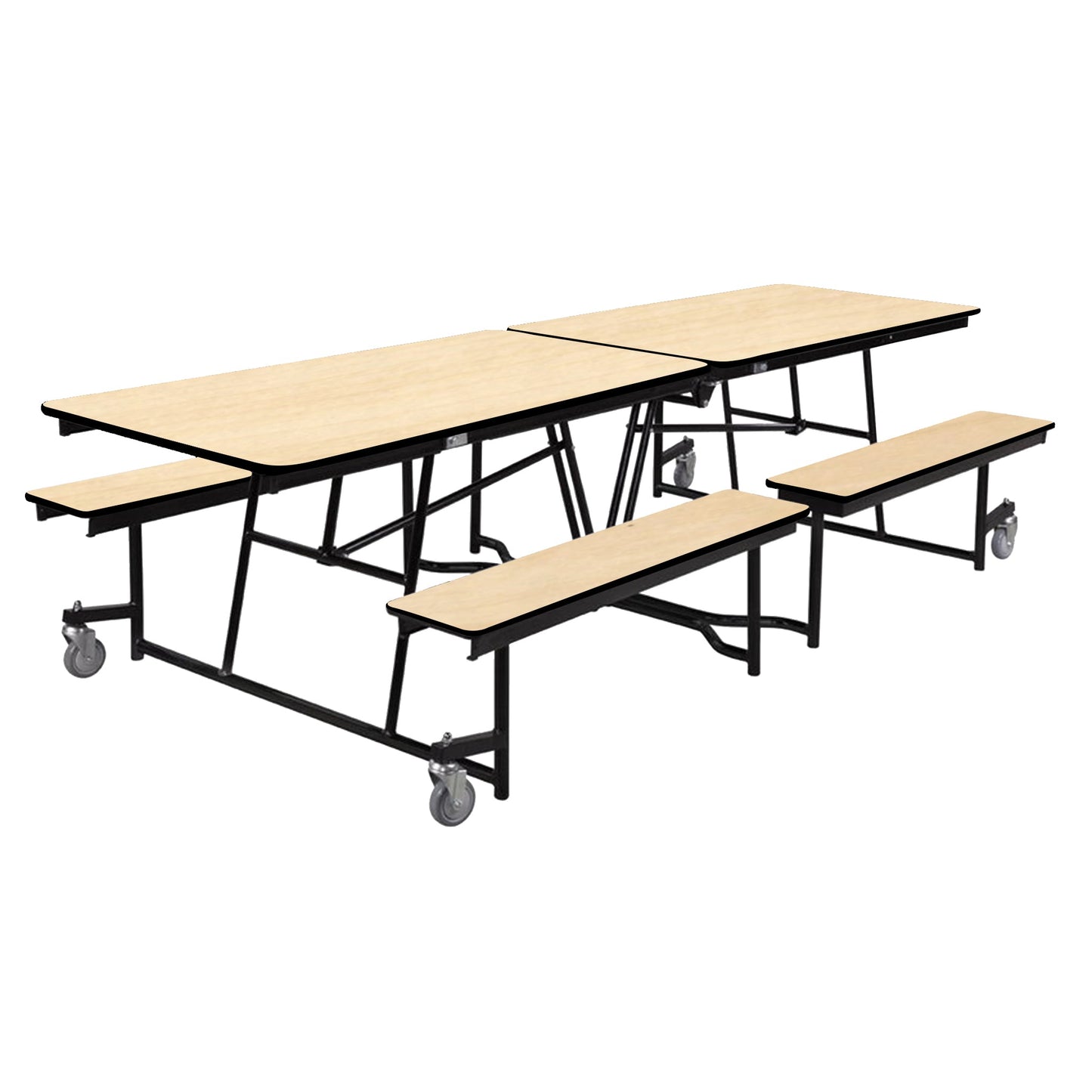 NPS Mobile Cafeteria Table - 30" W x 10' L - Seats 8 - 12 (National Public Seating NPS - MTFB10) - SchoolOutlet