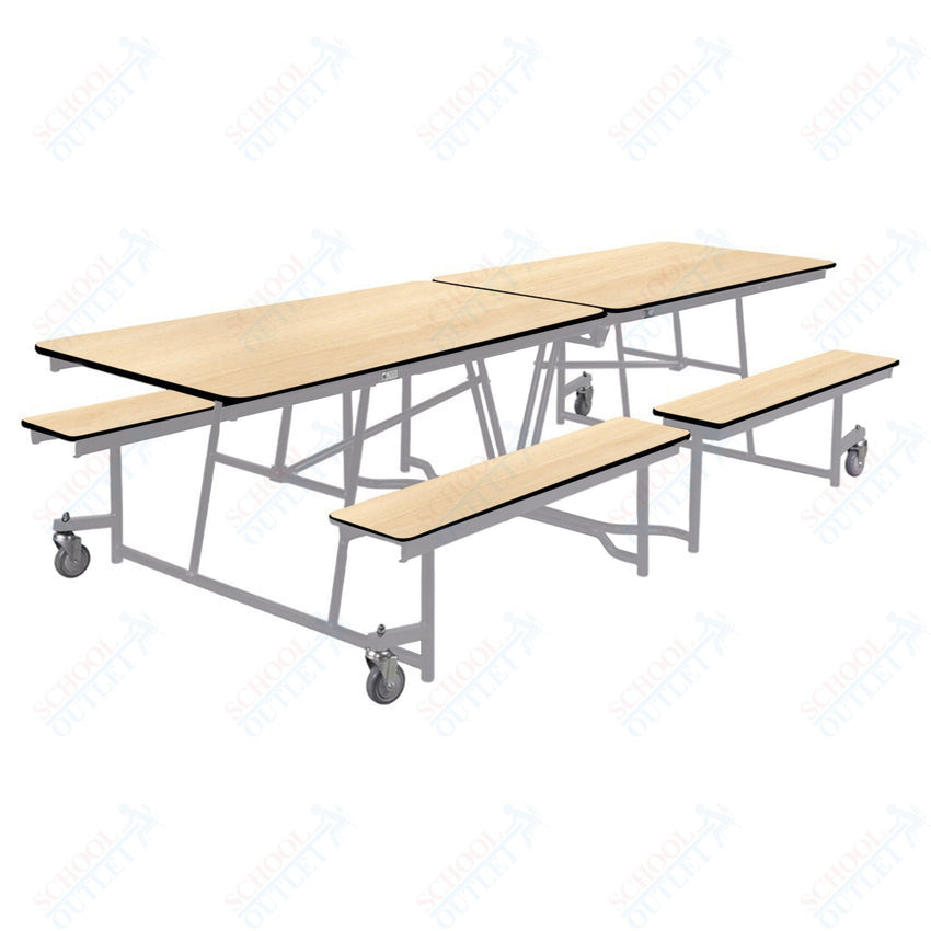 NPS Mobile Cafeteria Table - 30" W x 10' L - Seats 8 - 12 (National Public Seating NPS - MTFB10) - SchoolOutlet