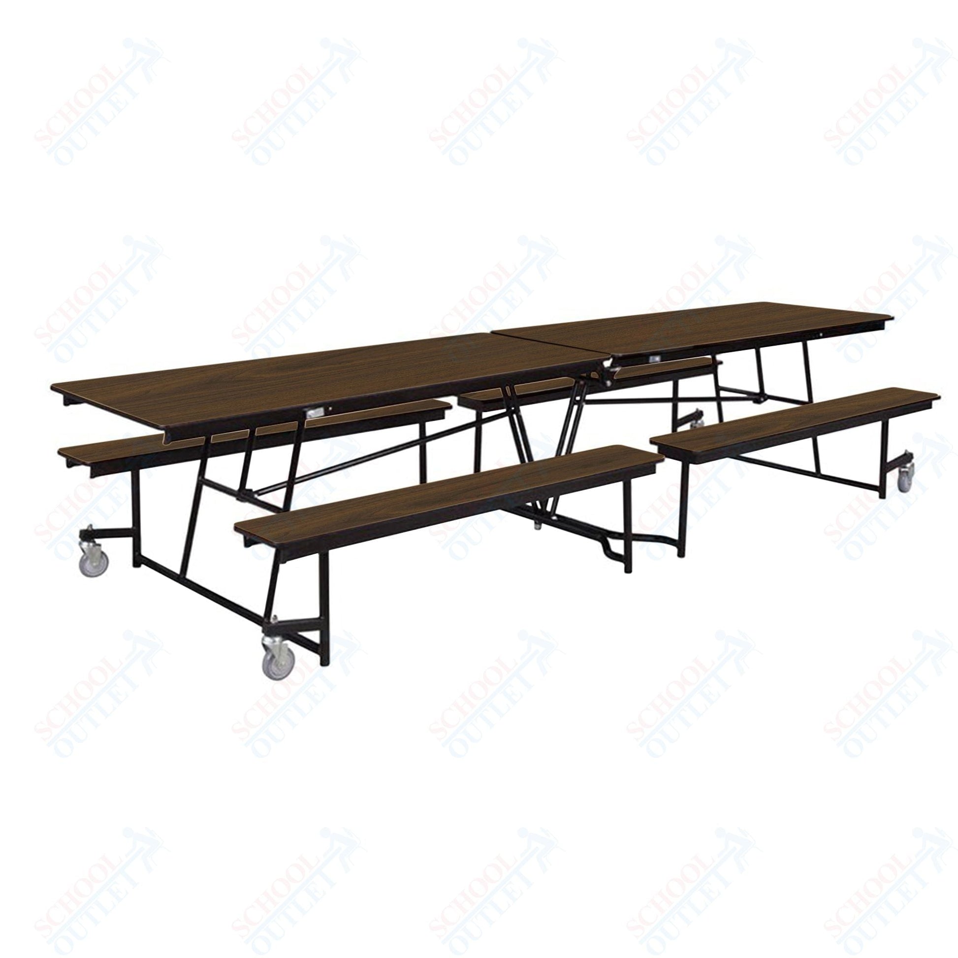 NPS Mobile Cafeteria Table - 30" W x 12' L - Seats 12 - 16 (National Public Seating NPS - MTFB12) - SchoolOutlet