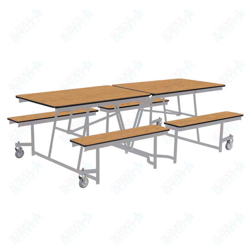 NPS Mobile Cafeteria Table - 30" W x 8' L - Seats 8 - 12 (National Public Seating NPS - MTFB8) - SchoolOutlet