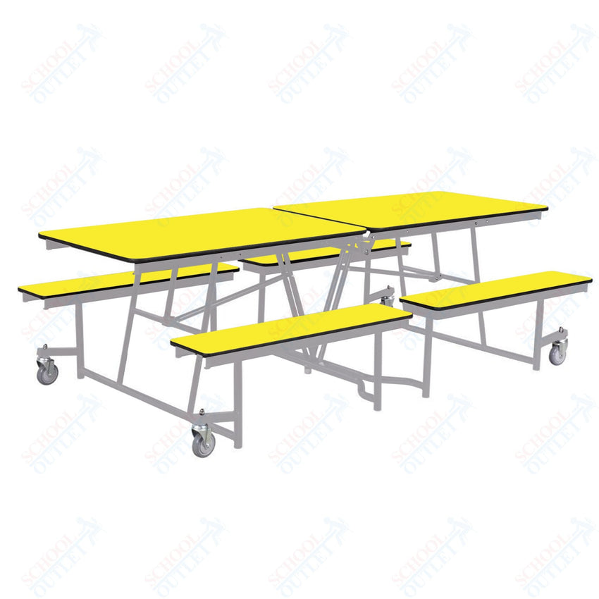 NPS Mobile Cafeteria Table - 30" W x 8' L - Seats 8 - 12 (National Public Seating NPS - MTFB8) - SchoolOutlet