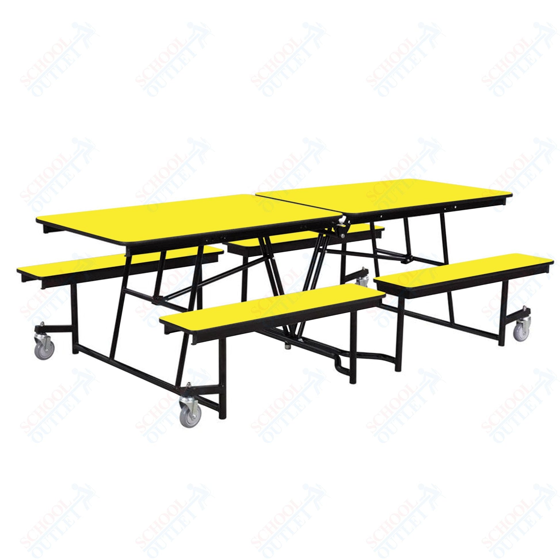 NPS Mobile Cafeteria Table - 30" W x 8' L - Seats 8 - 12 (National Public Seating NPS - MTFB8) - SchoolOutlet