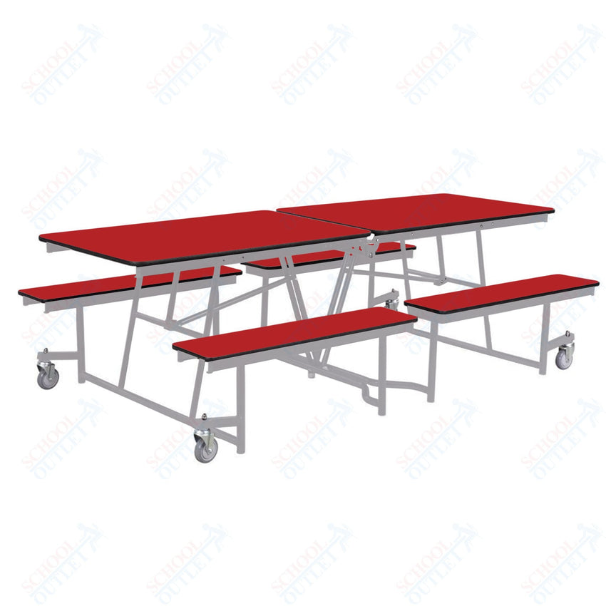 NPS Mobile Cafeteria Table - 30" W x 8' L - Seats 8 - 12 (National Public Seating NPS - MTFB8) - SchoolOutlet