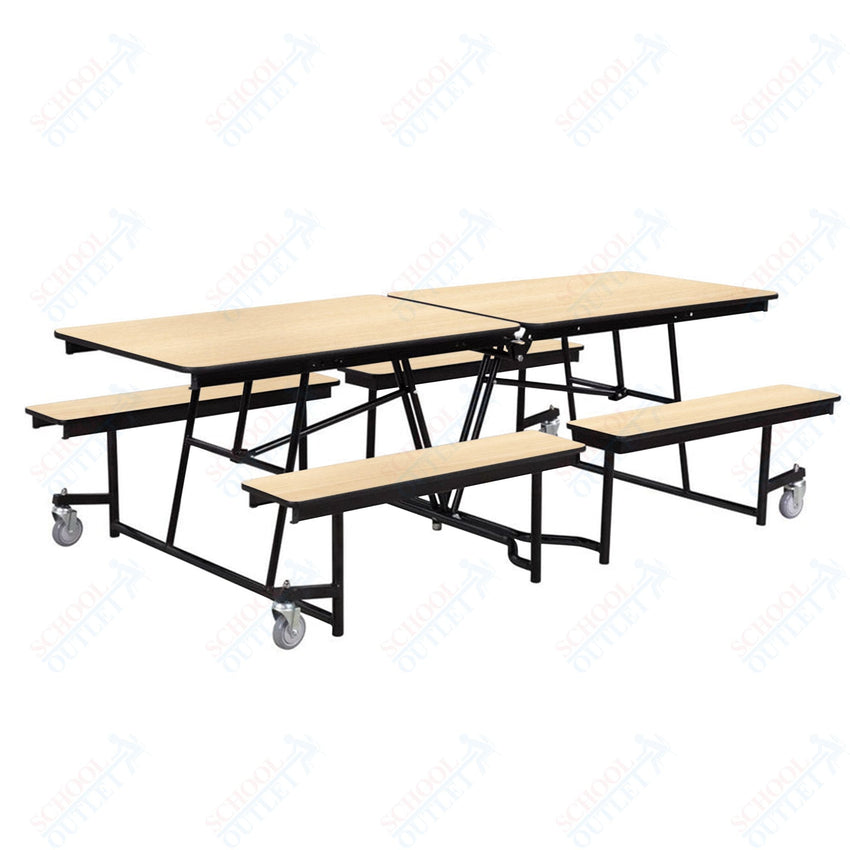 NPS Mobile Cafeteria Table - 30" W x 8' L - Seats 8 - 12 (National Public Seating NPS - MTFB8) - SchoolOutlet